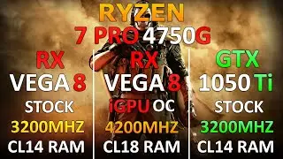 Ryzen 7 Pro 4750G RX Vega 8 vs GTX 1050 Ti - Test in 10 Games