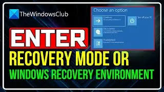 How to Enter Windows RECOVERY ENVIRONMENT or, RECOVERY MODE | Open ADVANCED OPTIONS [WINDOWS 11/10]