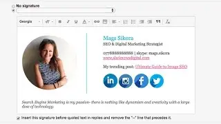 How to Create a Gmail Signature with Images, Social Icons & Logo Tutorial.