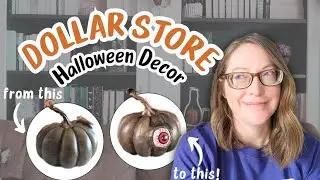 DIY Dollar Store Halloween Crafts | Bookshelf Decor