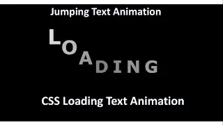 Jumping Text Animation With Pure CSS | Loading Text Animation With Pure HTML And CSS.