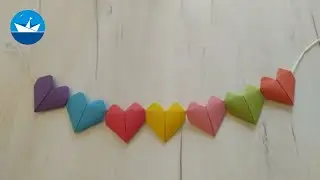 Гирлянда из сердечек/Garland of hearts/из бумаги