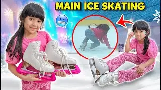 SAMANTHA LIBURAN MAIN ICE SKATING DI ICE SLEMAN CITY HALL ARENA 😍 SAMPAI JATUH KEPENTOK ES 🤣