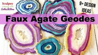 How to Make Faux Agate Geode Slices with Sculpey III Polymer Clay + 9 Project Ideas