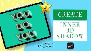 PROCREATE LETTERING | Easy Inner 3D Shadow Effect with you iPad | Less than 10 minutes