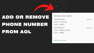 How To Add or Remove Phone Number in AoL