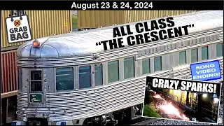 ALL CLASS, “THE CRESCENT”, CRAZY SPARKS ON THE LORAM GRINDER, STEAM ENGINE IN B&W, MUSIC VIDEO!