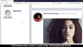 Social Website from scratch - Part 68 - url query strings | OOP PHP with MYSQL Database