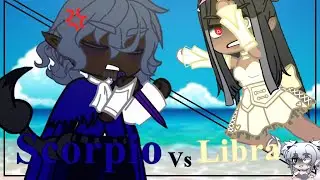 ♏️Scorpio vs libra♎️||🔅zodiac signs fighting🔆 | |Gacha club||