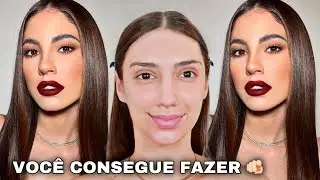 TODO MUNDO CONSEGUE FAZER ESSA MAQUIAGEM *MAKE PARA QUEM NÃO SABE MAQUIAR* passo a passo!