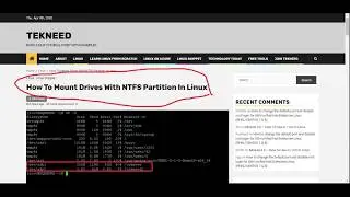 How To Mount Drives With NTFS Partition In Linux