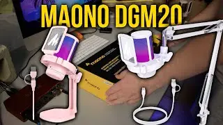 Maono DGM20 GamerWave USB Condenser Microphone With RGB Lights! Unboxing and Review!