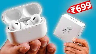 AirPods Pro 2 in ₹699 Unboxing & Review 100% Fake But 100% Same🔥 Gadget | Fake Airpods Pro 2