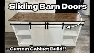 Sliding Door Cabinet Build || Sliding Door TV Stand - Full Build Video