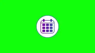 Green Screen Calendar Icon | Animated Calendar Icon on Green Screen | Calendar