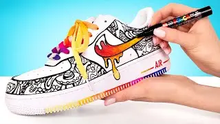 Сделай сам мультяшные кроссовки Nike Air Force 1