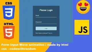 Form Input Wave animation | made by html css - codewithrandom