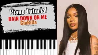 🎹RAIN DOWN ON ME by Glorilla (easy piano tutorial lesson free)