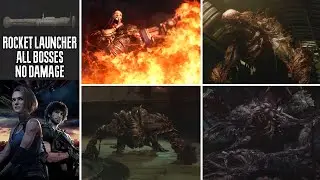 Resident Evil 3: All Bosses Infinite Rocket Launcher Inferno No Damage