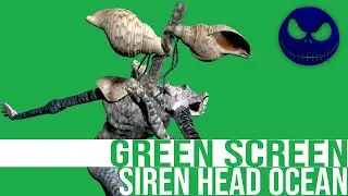 Siren Head Ocean (Horror Thrills) Green Screen | Trevor Henderson Fan Made