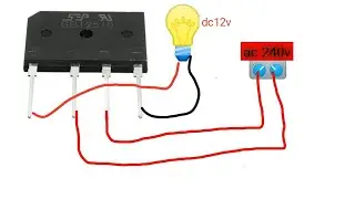 Bridge rectifier testing||Bridge rectifier Ac to Dc||12volts ac to 12 volts dc||D25SB80 rectifier