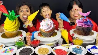 Cake Decorating Challenge🤩❤️ Indian Eating Show