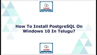 How To Install PostgreSQL On Windows 10 In Telugu