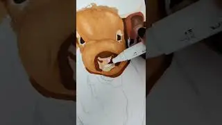 Draw a Hyland Cow with me (Marker ASMR)