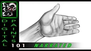 Digital Painting Lesson - Photoshop - Hand Study - Narrated by Robert A. Marzullo