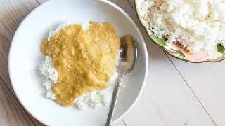 Easy Coconut Red Lentils And Rice Recipe - SO GOOD - Eat Simple Food