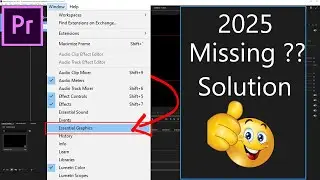 Missing Essential Graphics in Premiere Pro Solution !! #206