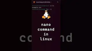 Nano command in linux | Nano text Editor | Linux Commands #shorts #linux