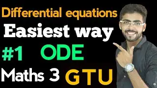 Ordinary Differential Equations in Hindi | first order ordinary differential equations | ODE #1