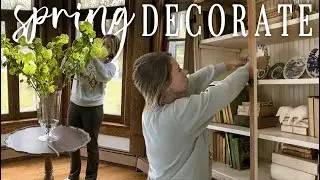 Spring Decorate with Me: French Farmhouse Living Room | Vintage Decor, English Country Aesthetic