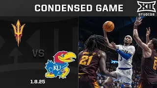 Arizona State vs. #11 Kansas Condensed Game | 2024-25 Big 12 Men's Basketball