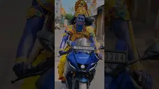 கிருஷ்ண வேஷம் போட்டுட்டு R15 வண்டி ஓட்டனுமா⁉️🏍️#Krishna#bike#public#krishna#shorts#tiyavlogs21#god