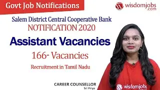 Salem District Central Cooperative Bank 2020 | 166 Assistant Vacancies in Tamil Nadu @Wisdom Jobs