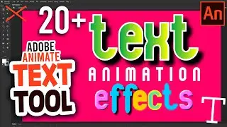 TEXT ANIMATION using Adobe Animate CC - Text Tool Tutorial