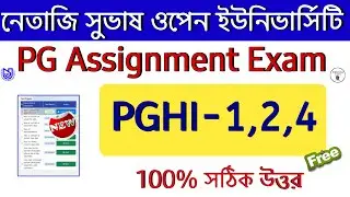 PGHI 1 2 4 Assignment Question & Answer NSOU 2024