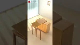 Japanese style storage solid wood folding table furniture design