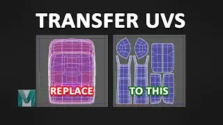 How to Transfer UV maps between models in Maya #shorts