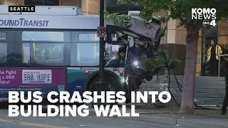 Sound Transit bus crashes into retaining wall in Seattle