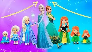 Elsa and Anna Growing Up / 37 Frozen DIYs for Dolls