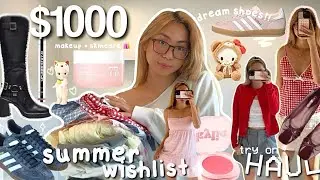 BUYING MY DREAM WISHLIST HAUL🛍️summer try on haul, pinterest shoes,cute decor, viral skincare*