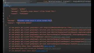 "message": "Metadata scope doesn't allow format FULL", "status": "PERMISSION_DENIED"