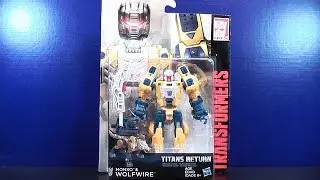 TRANSFORMERS GENERATIONS TITANS RETURN DELUXE CLASS MONXO AND WOLFWIRE VIDEO TOY REVIEW