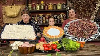 GRANDMA COOKING A UNIQUE RECIPE IN THE VILLAGE! CREAM CAKE | RELAXING VILLAGE AZERBAIJAN