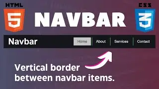 HTML CSS Navbar Design  | HTML CSS Tutorial For Beginners