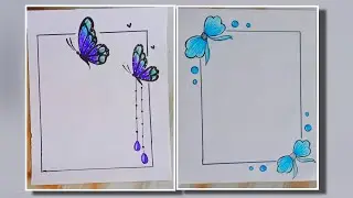 border design for projects//Page border decoration ideas for project