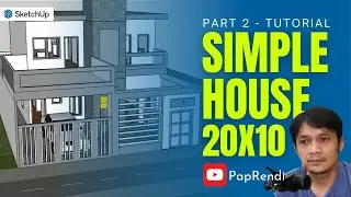 ‌3D House Design 20x10 m - Part 2 Sketchup Tutorial